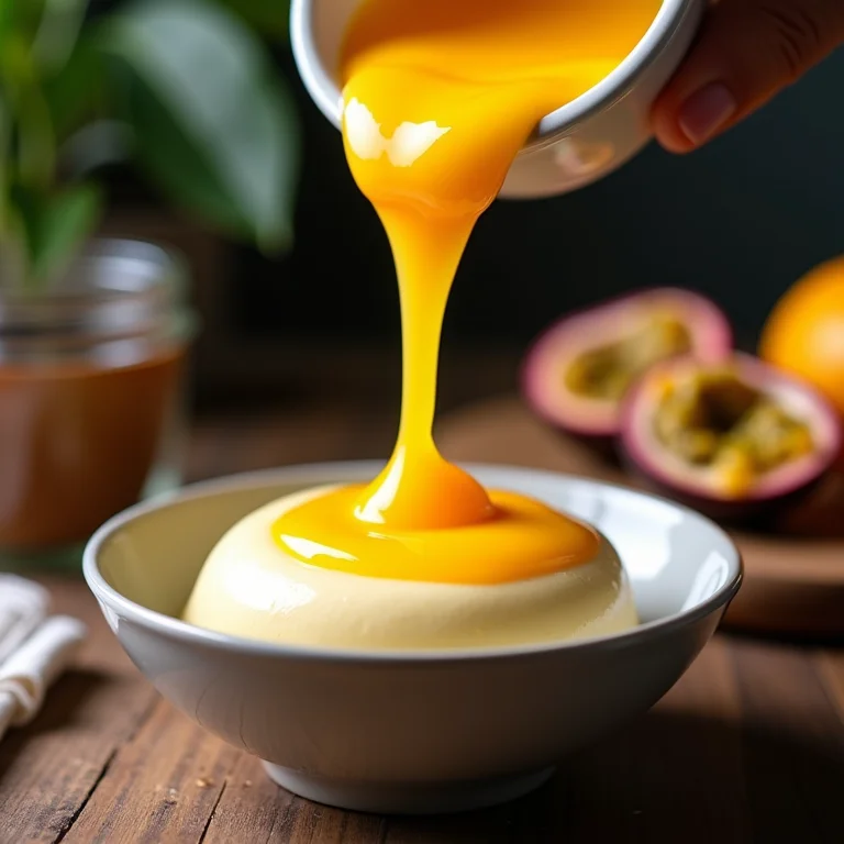 Modo de preparo da mousse de manga.