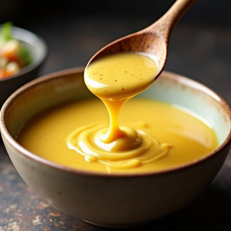 Molho cremoso sendo adicionado à salada de jiló