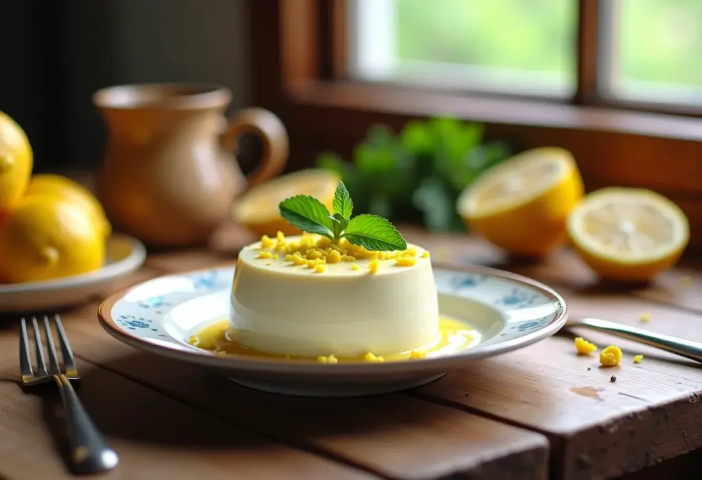 Mousse de limão cremosa e refrescante.