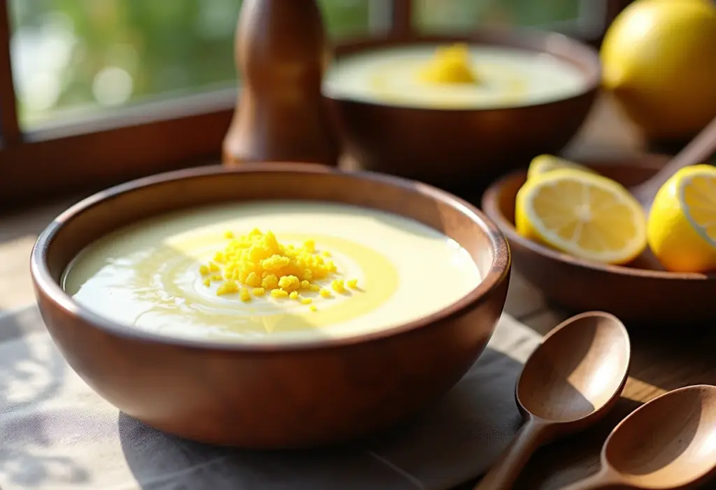 Mousse de Limão Cremoso com Gelatina e Decoração Rústica