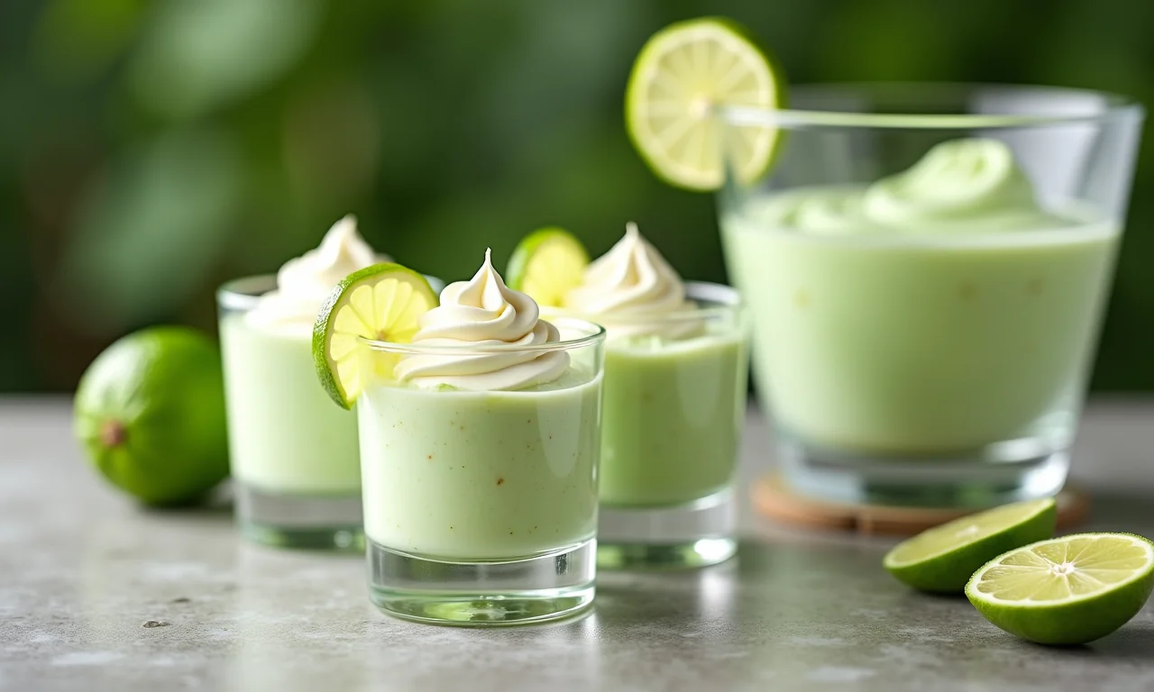 Mousse de limão em taças individuais e refratário.