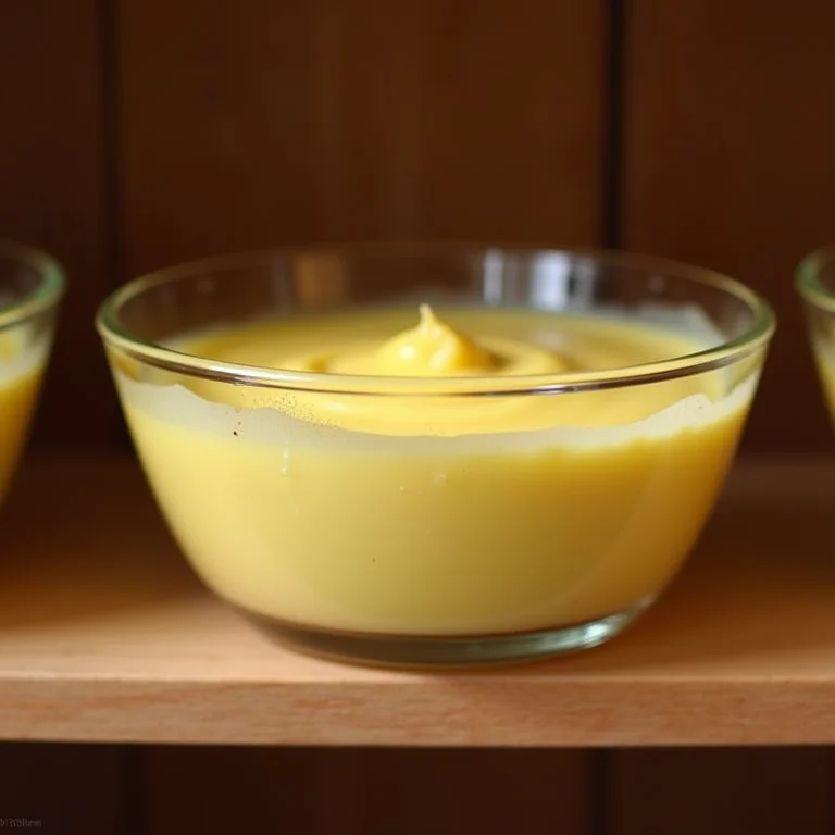 Mousse de limão refrigerando para firmar.