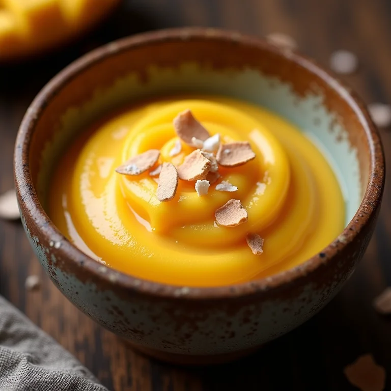 Mousse de manga vegana.