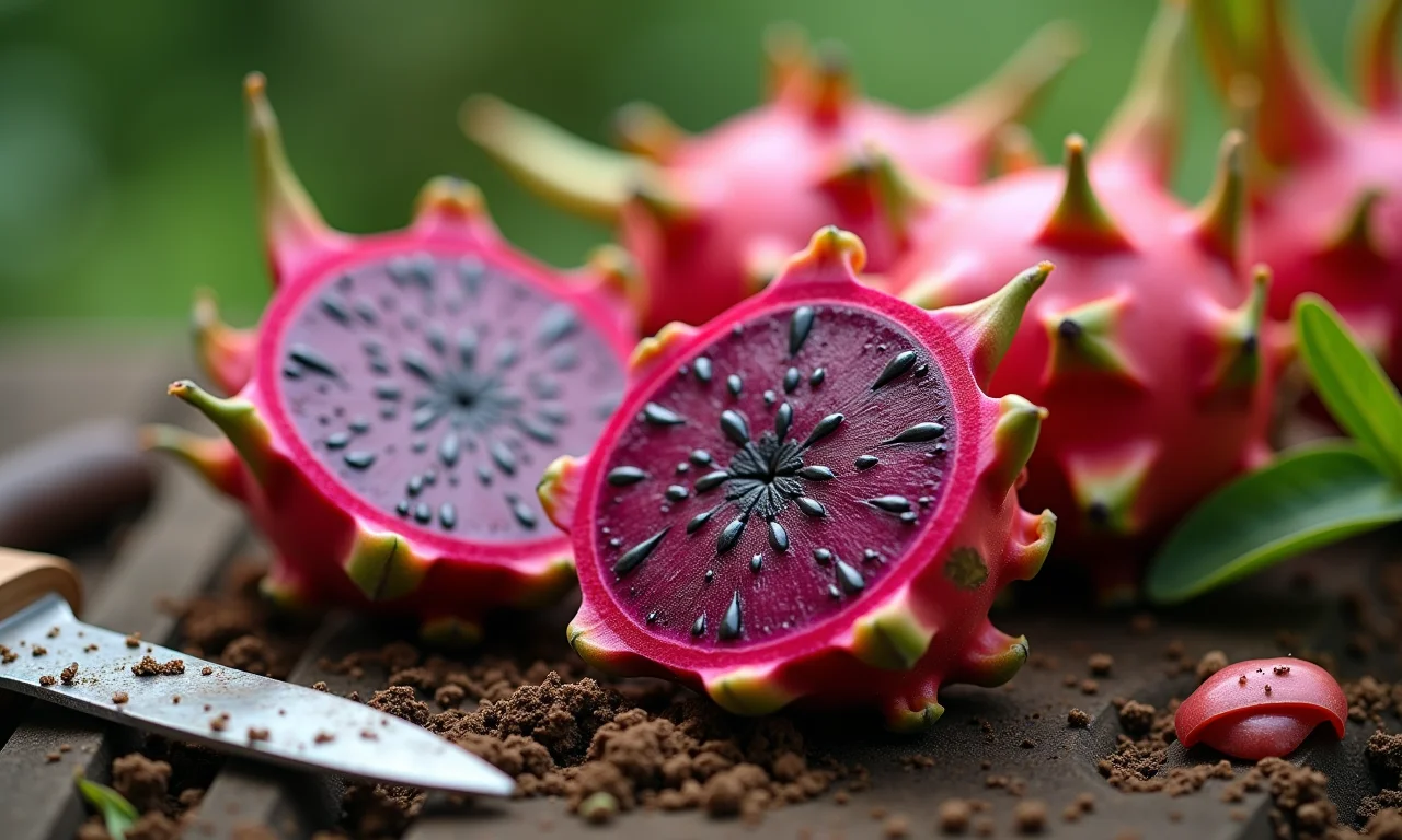 Multiplicando a pitaya vermelha por estacas e sementes.