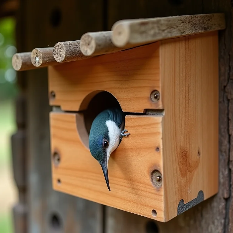 Ninho de madeira artesanal para calopsitas