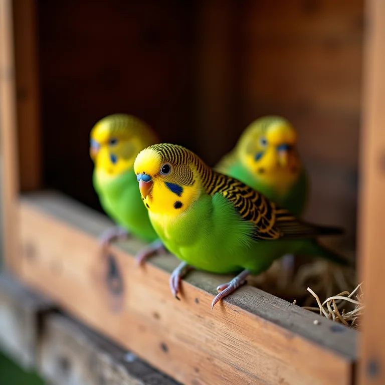 Ninho de madeira horizontal para calopsita