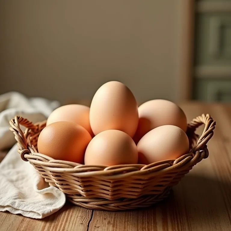 Ovos frescos para um bolo perfeito
