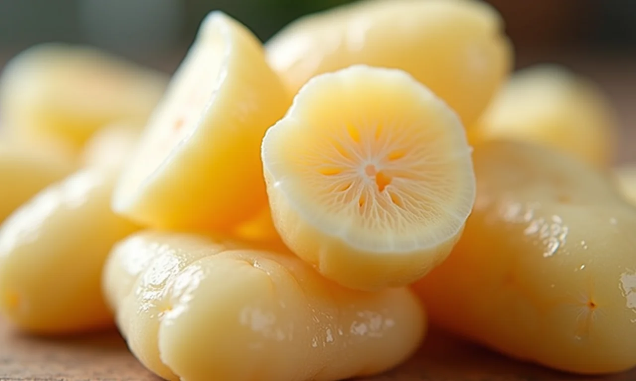 Pacote de mandioca congelada.