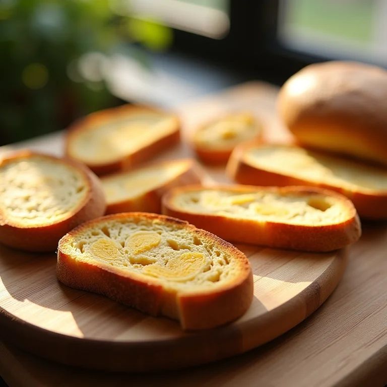 Pães rústicos variados para bruschetta.