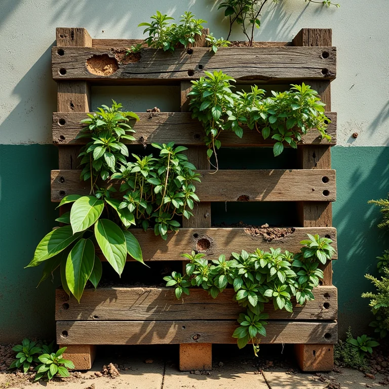 Palete de má qualidade comprometendo a horta vertical