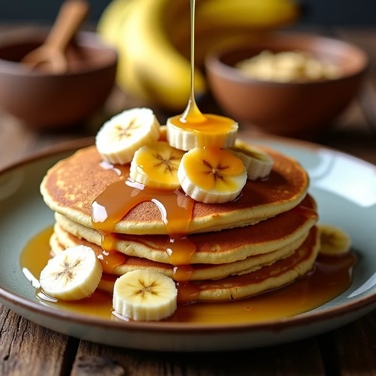 Panqueca de banana com doce de leite