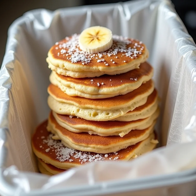 Panquecas de banana congeladas