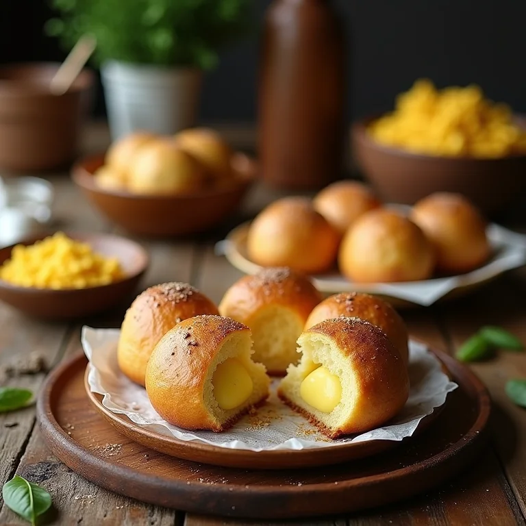Passo a passo do pão de queijo recheado