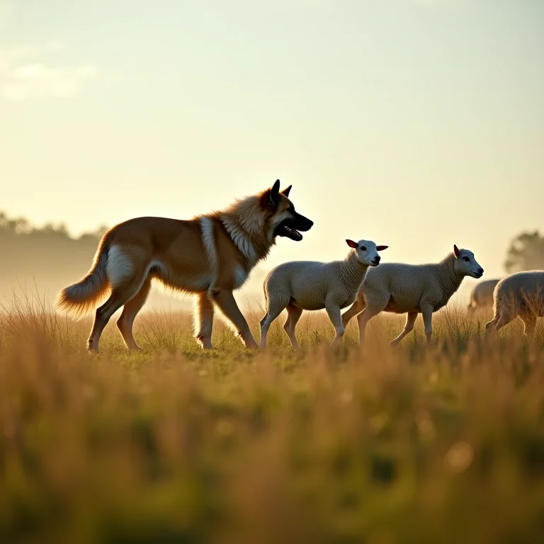 Pastor Maremmano Abruzês protegendo rebanho