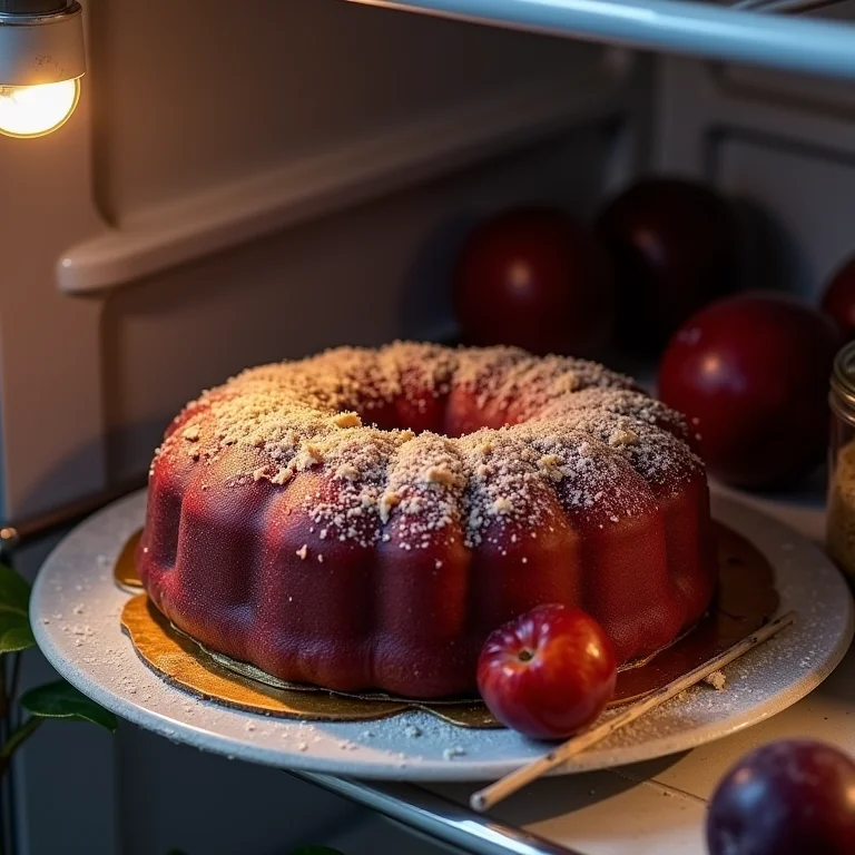 Pavê armazenado corretamente na geladeira