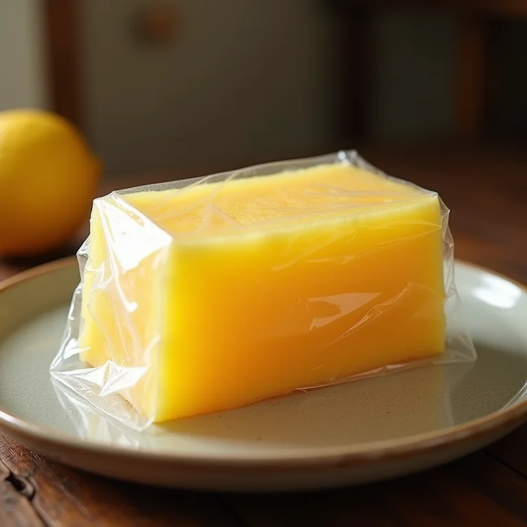 Pavê de limão sendo congelado