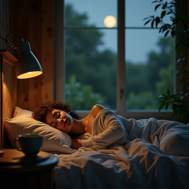 Pessoa dormindo profundamente após tomar chá de capim-cidreira.