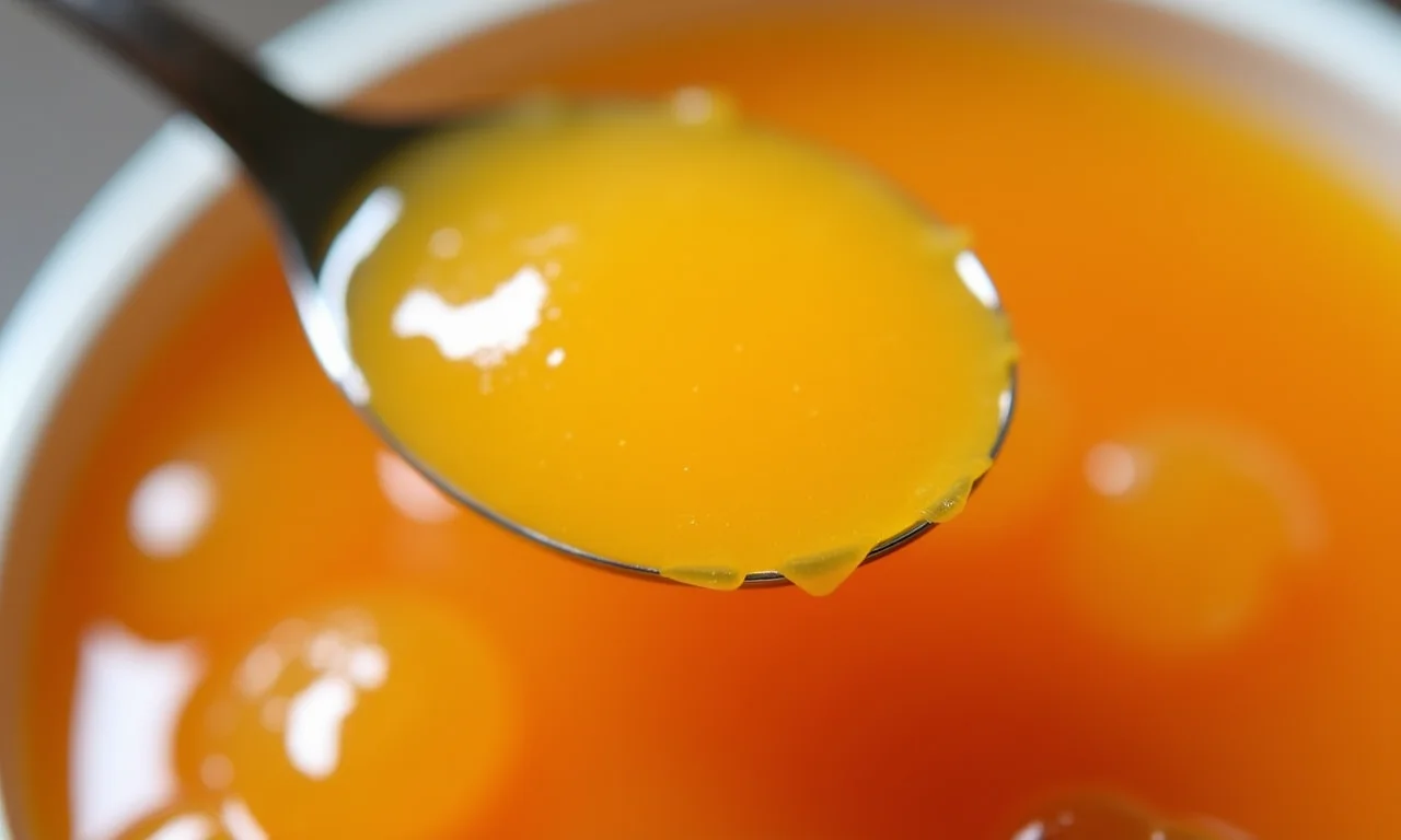 Ponto ideal do doce de laranja.