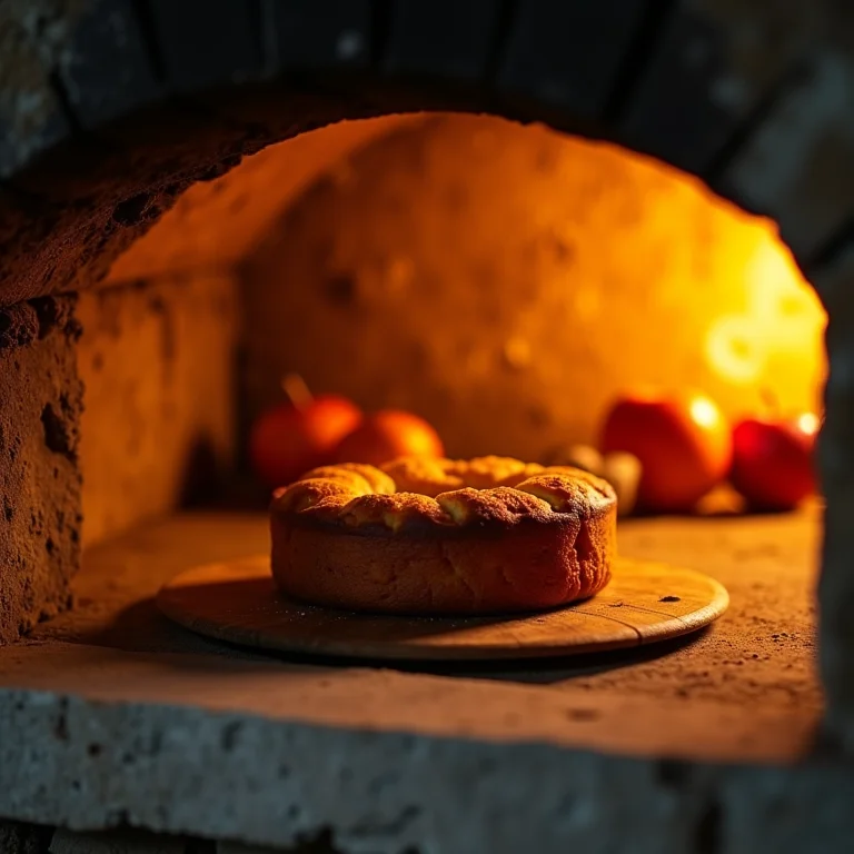 Ponto ideal do forno do bolo de maçã