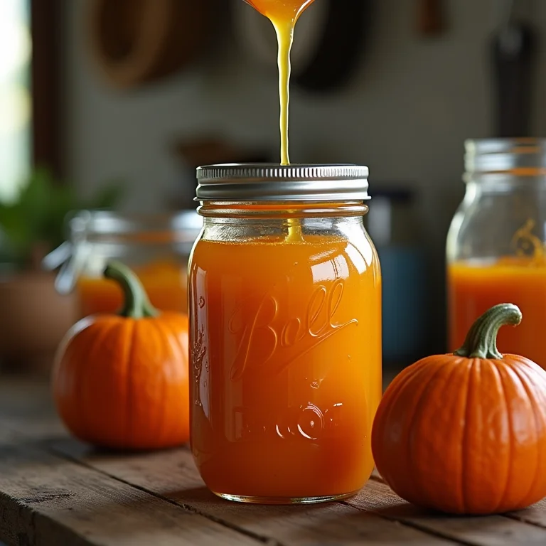 Potes de doce de abóbora sendo conservados