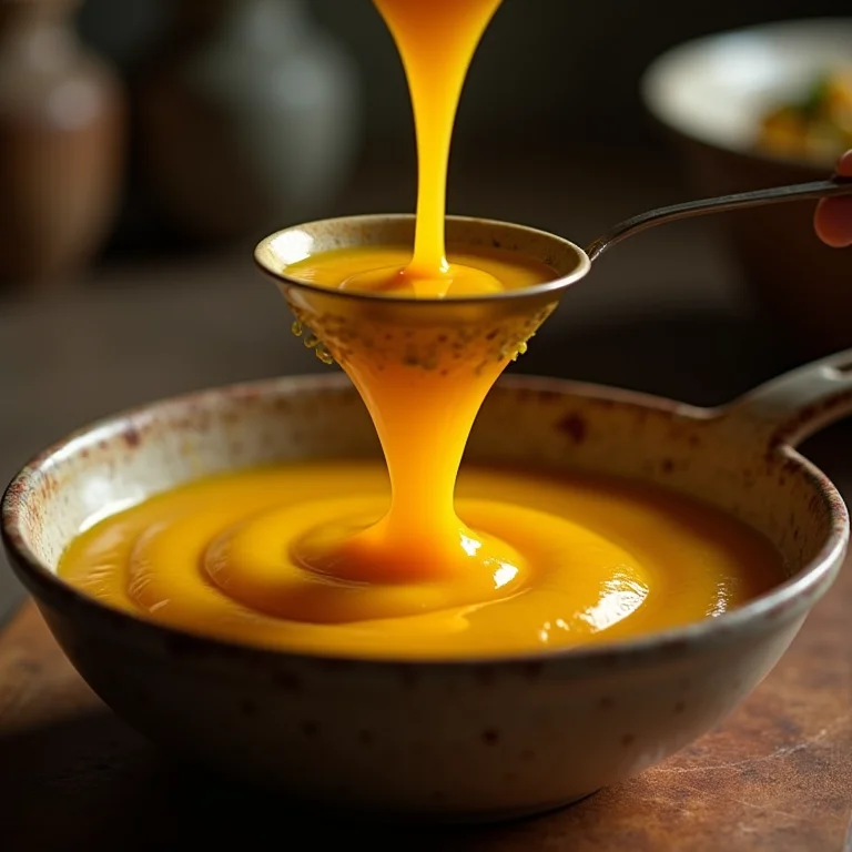 Preparo da calda de maracujá para o manjar.