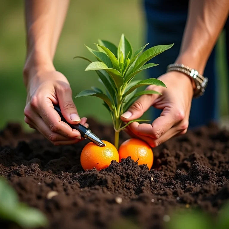 Profundidade correta para plantar muda de tangerina ponkan