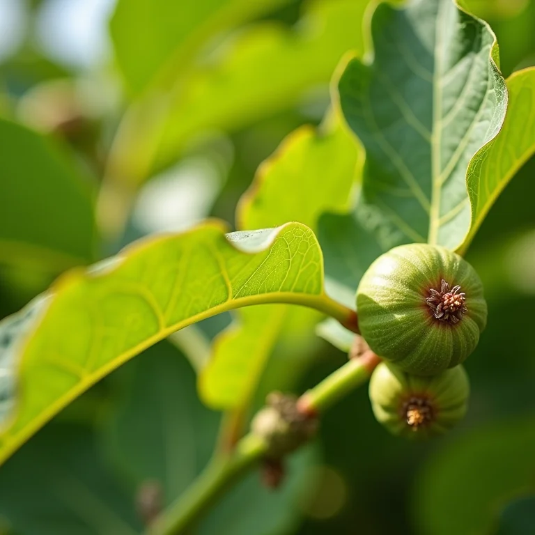 Proteção contra pragas e doenças em um pomar de figo.