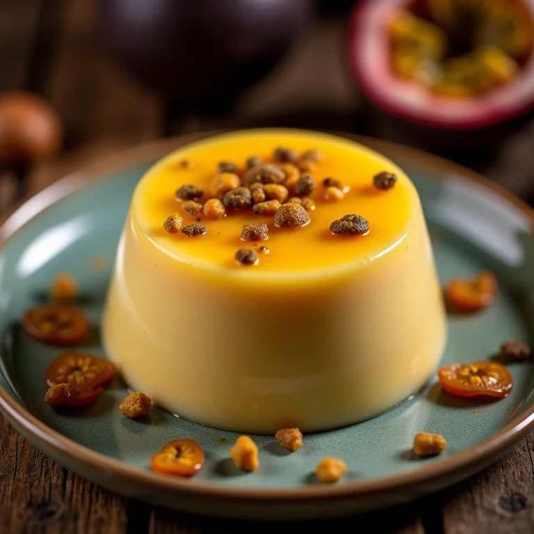 Pudim de maracujá gelado, sobremesa refrescante para o verão.