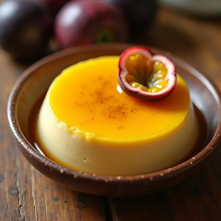 Pudim de maracujá perfeito, sem furinhos.