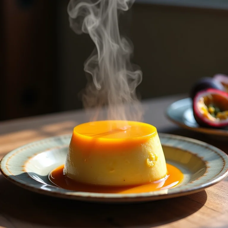 Pudim de maracujá sem furinhos, receita perfeita.