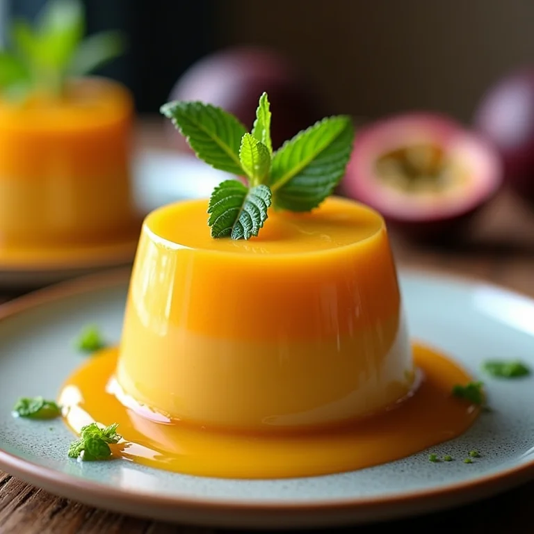 Pudim de maracujá vegano: opção saudável e saborosa.