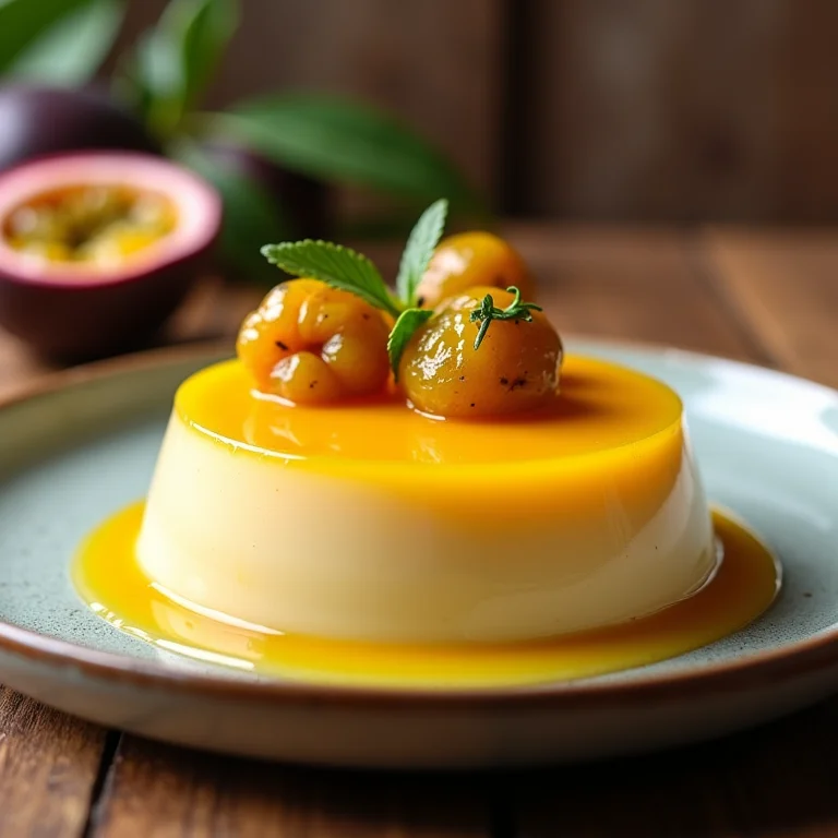 Pudim de maracujá vegano, receita deliciosa e sem lactose.