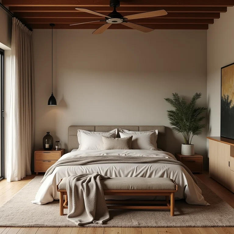 Quarto de hóspedes com móveis desproporcionais