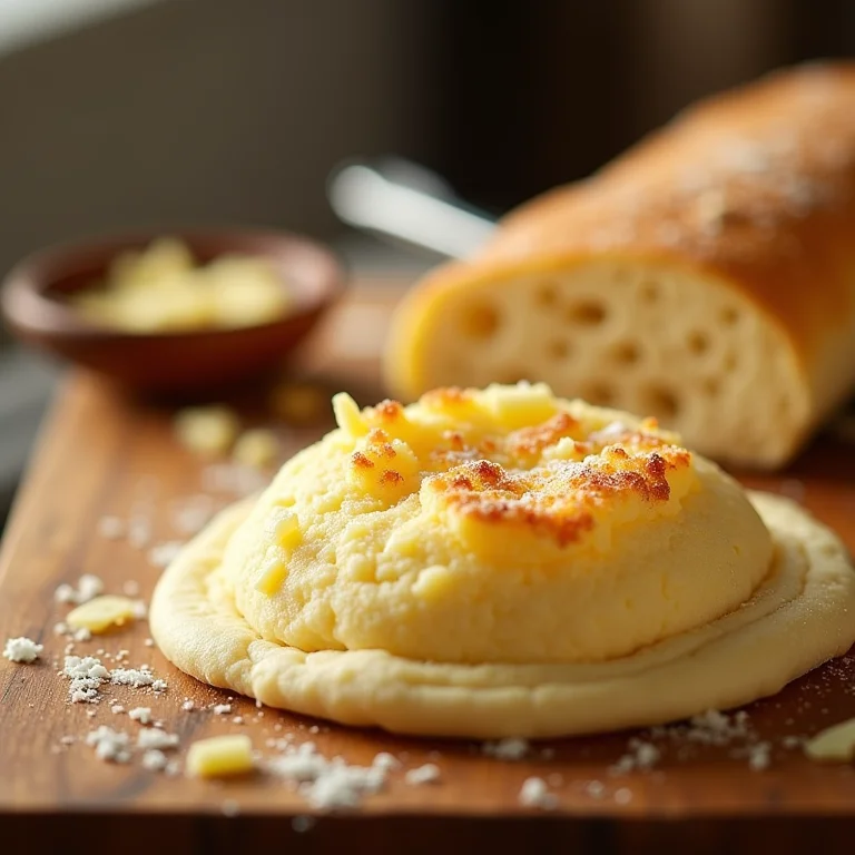 Queijo meia cura sendo ralado para o pão de queijo.