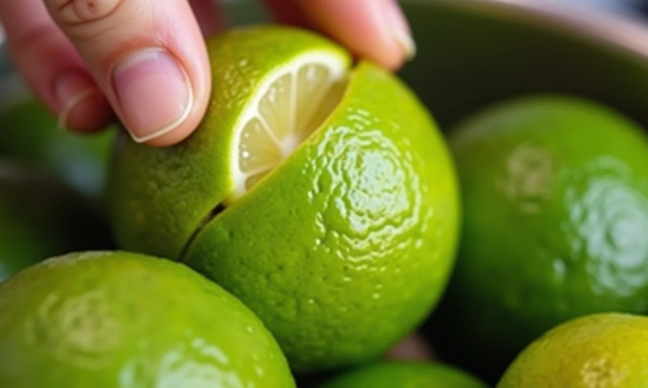 Raspando limões frescos para a mousse.