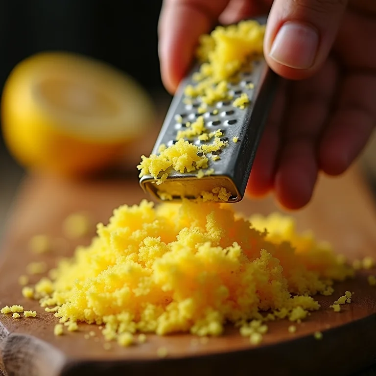 Raspas de limão para evitar amargor na mousse.