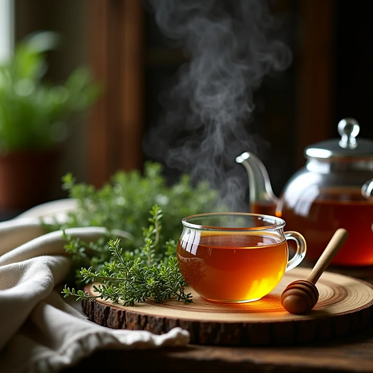 Receita caseira de chá de tomilho com mel