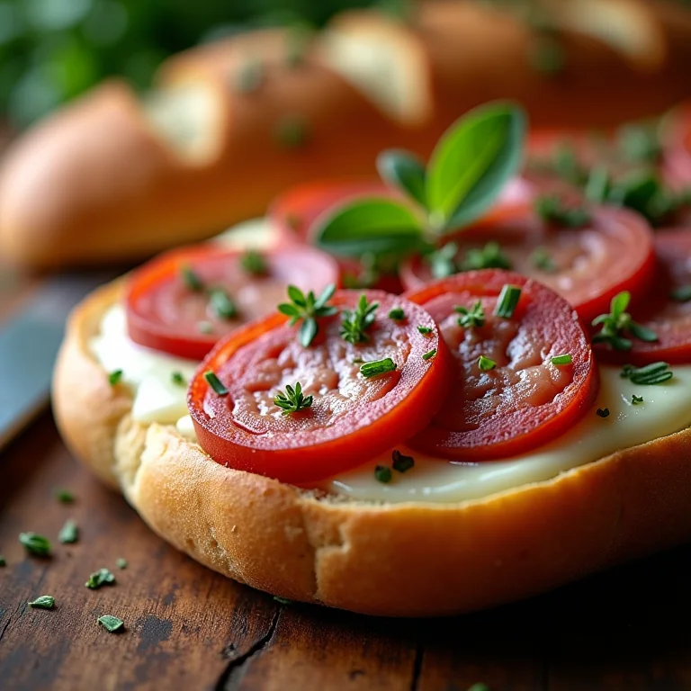 Recheio de calabresa com queijo e orégano para pão italiano