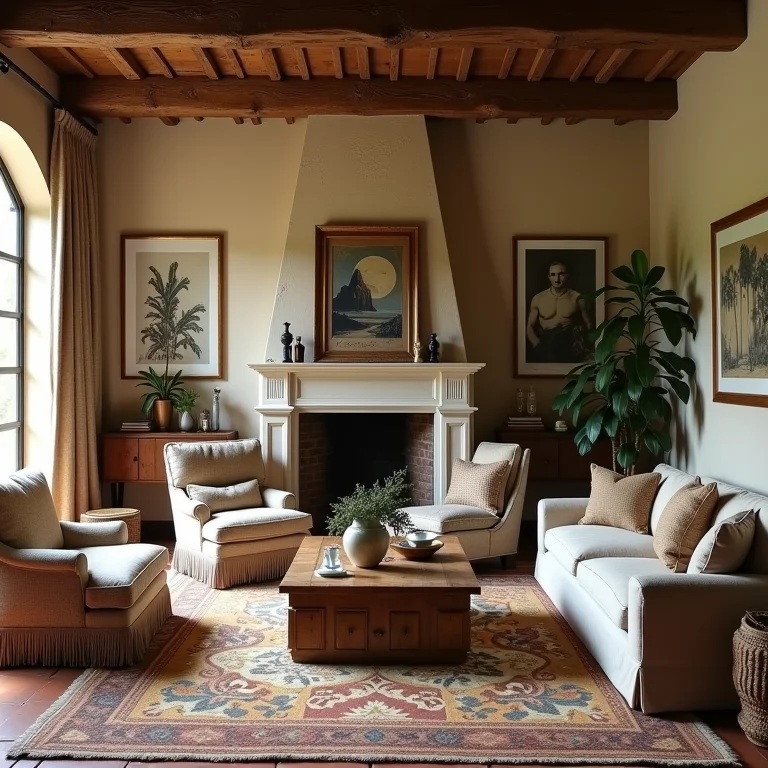 Sala rústica com mistura excessiva de estilos diferentes