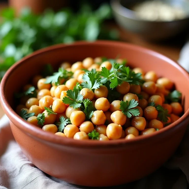Salada de Jiló Vegana com Grão de Bico e Tahine
