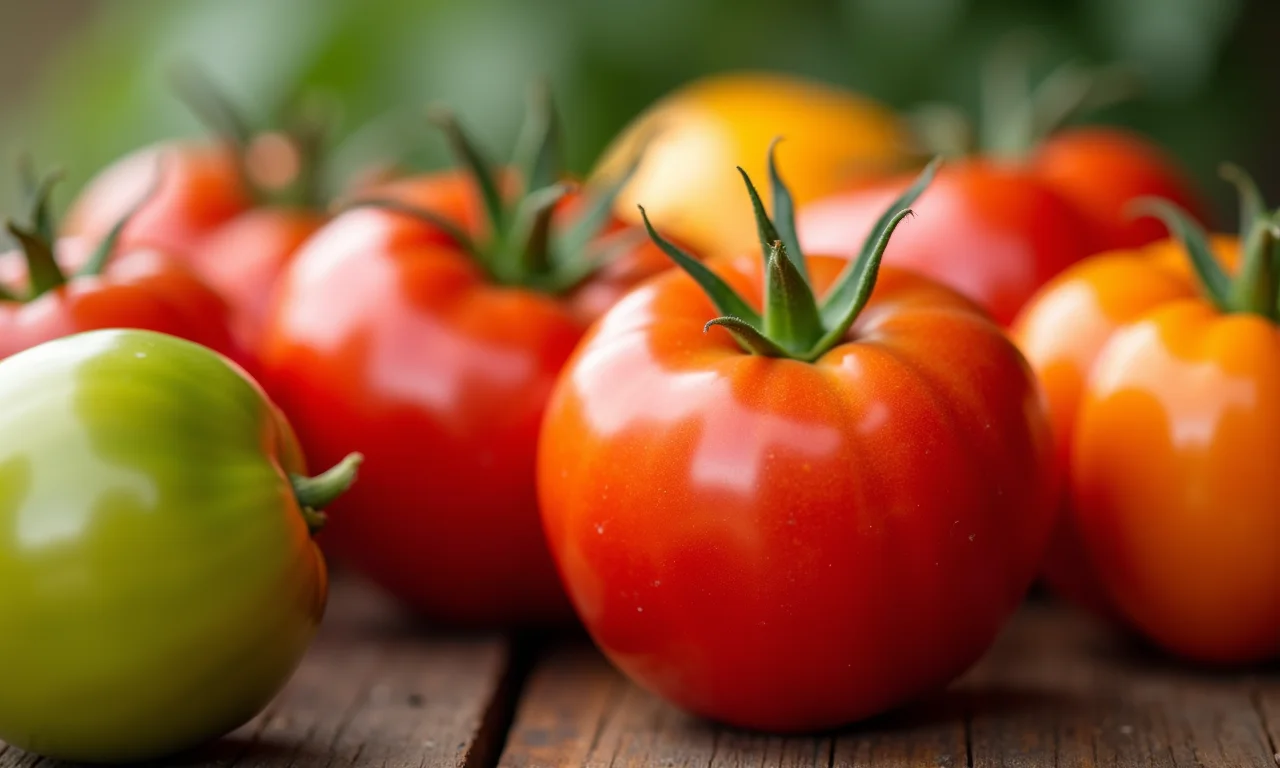 Seleção de tomates frescos e coloridos para molho caseiro.
