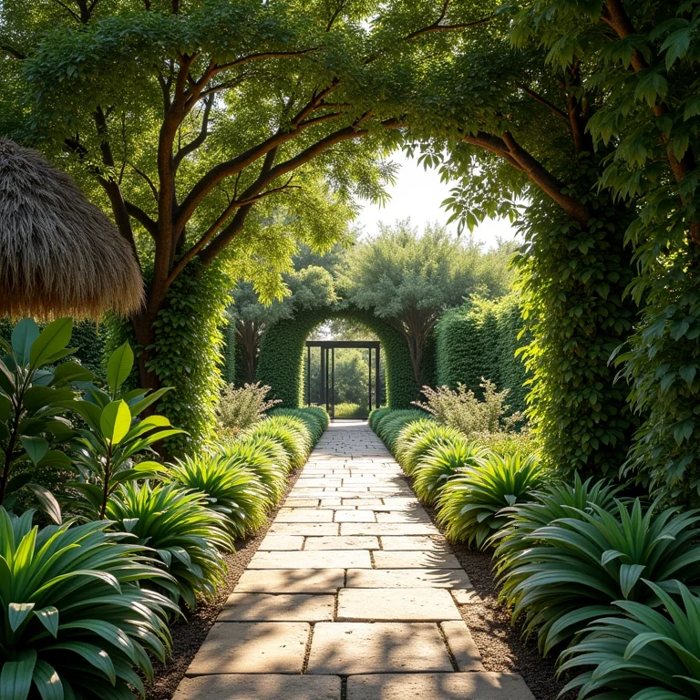 Sombreamento natural e estratégico no jardim.