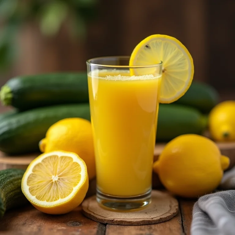 Suco de abobrinha com limão e maçã controlando a pressão arterial