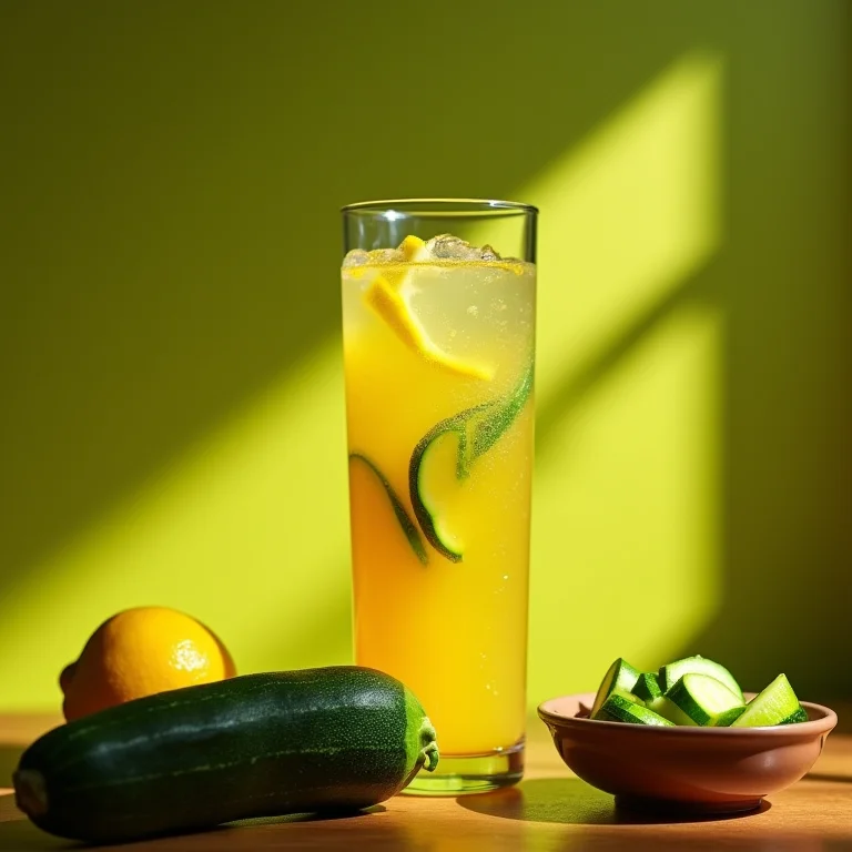 Suco de abobrinha com limão para ação diurética natural.