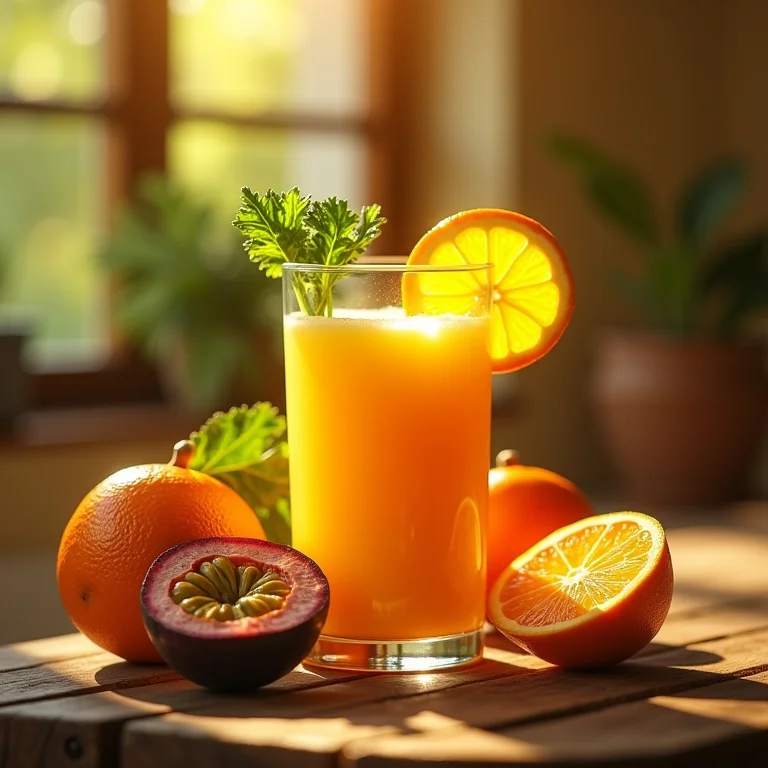 Suco de maracujá, couve e laranja: energia e imunidade