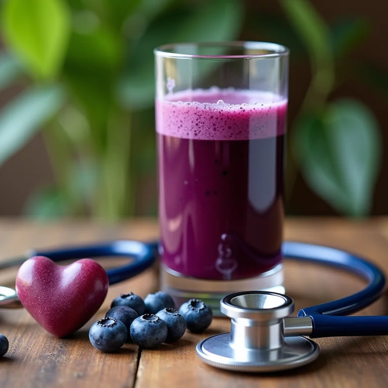 Suco de mirtilo para a saúde do coração