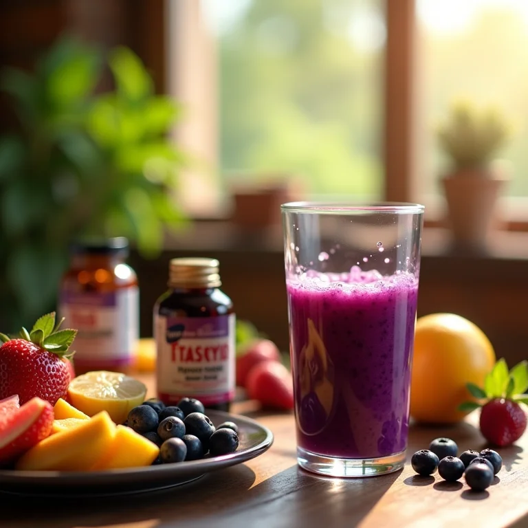 Suco de mirtilo para fortalecer a imunidade