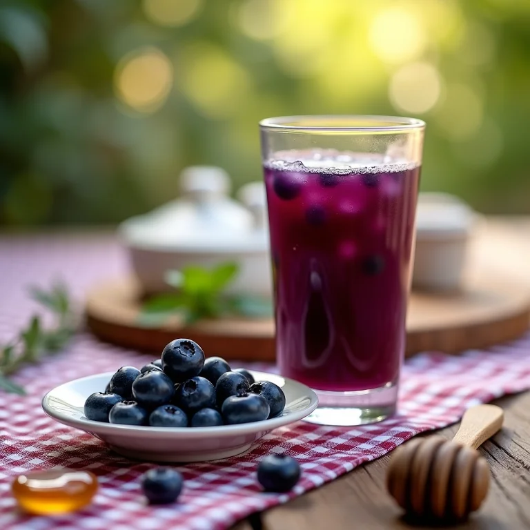 Suco de mirtilo para fortalecer a imunidade.