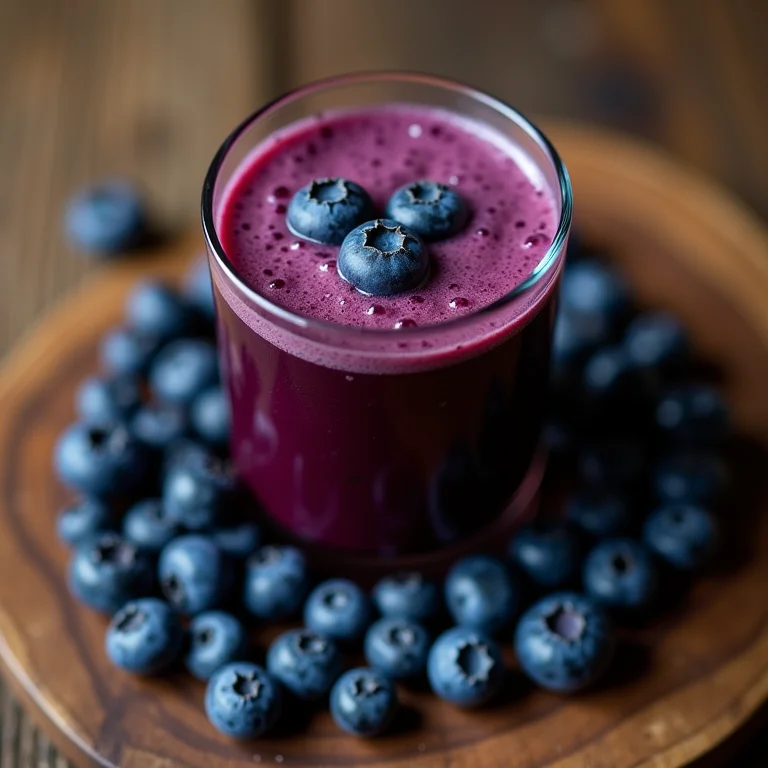 Suco de mirtilo para um coração saudável.