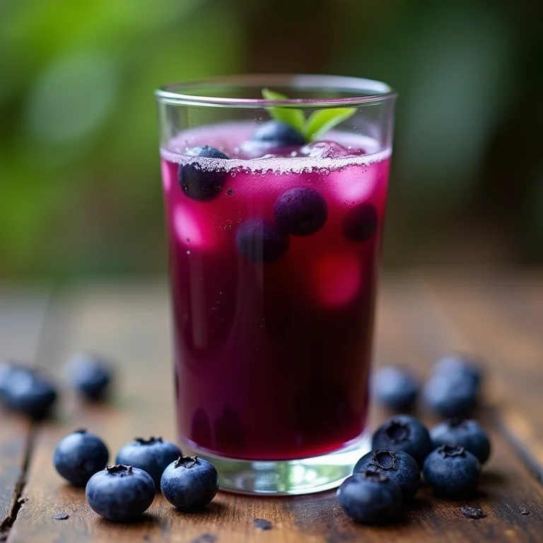 Suco de mirtilo puro